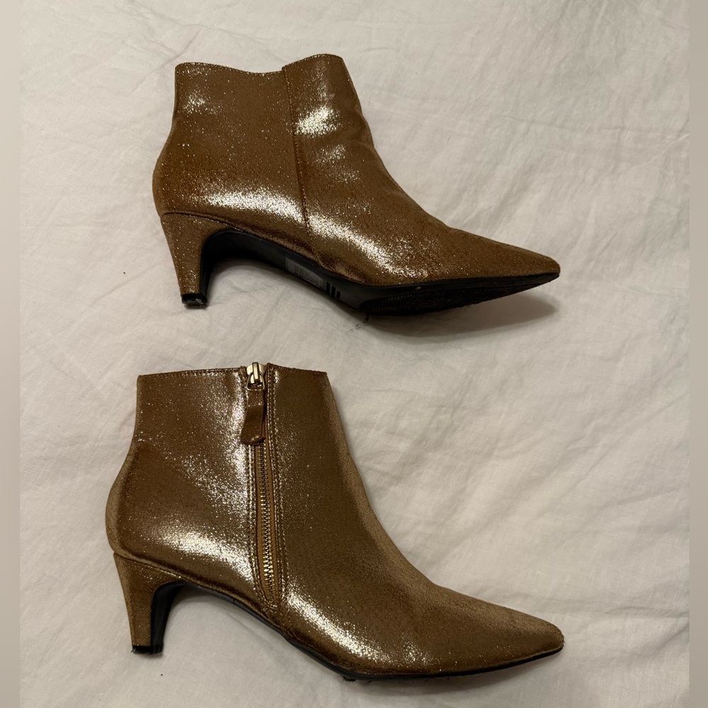 Forever 21 Golden Ankle Booties